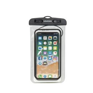 Neperšlampamas dėklas telefonui baltas/juodas 20x10,5 cm GRUNDIG 871125223659