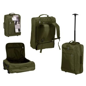 Lagaminas-kuprinė rankiniam bagažui 18x35x51 cm žalios sp. 15076