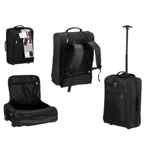 Lagaminas-kuprinė rankiniam bagažui 18x35x51 cm juodos sp. 15075