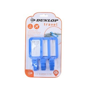 Kortelės kelioniniam bagažui/lagaminui 3 vnt. 8,6x5x0,5cm DUNLOP 871125210387