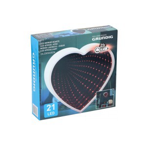 Kosmetinis veidrodėlis Širdelė 21LED 23X5X25 GRUNDIG 871125213261