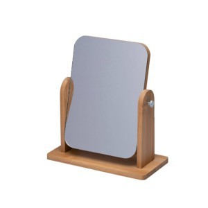 Kosmetinis veidrodėlis su bambukiniu stovu 20x18x9 cm TouchOfBeuty 871125223237