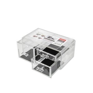 Dėžutė kosmetikai su 3 stalčiais skaidri 23.5x15.2x10.7 cm BY01013373984 Confort