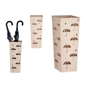 Skėčių stovas metalinis 21x21x50 cm kreminė sp. Giftdecor 78754