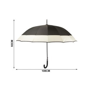 Skėtis automatinis ilgas neslystanti rankena D108 cm H93 cm XXL juodas 25016_CZ