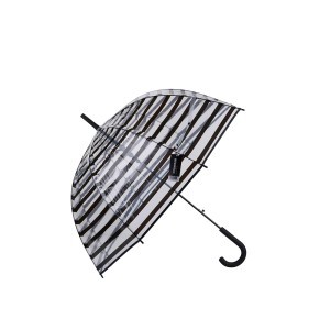 Skėtis automatinis ilgas permatomas D86 cm H84 cm su juostelėmis 871341481872