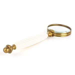 Padidinimo stiklas baltas 25,5x7,5x2,5 cm 182775