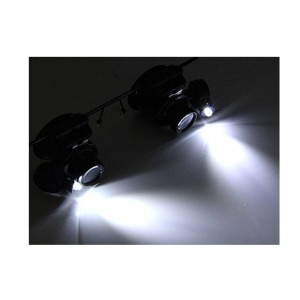 Didinantys akiniai-lupa su LED apšvietimu 20x 15 mm (4 x CR1620)09020