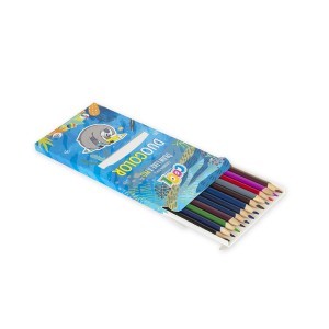 Spalvoti pieštukai dvipusiai 12 vnt./24 spalvos COOL BY VICTORIA