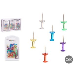 Smeigtukai spalvoti 60 vnt Pincello 82816