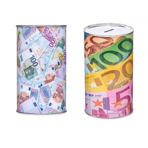 Taupyklė metalinė 10x10x17,5 cm (eurai, mix) 81550