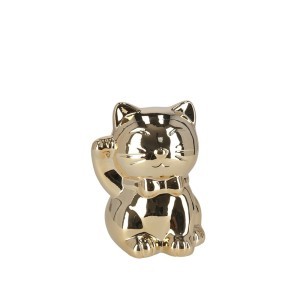 Taupyklė keramikinė Katinas 11x12x15.50 cm aukso sp.  8430540843737