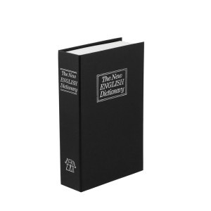 Dėžutė-knyga pinigams juoda 240x155x55 plienas 78633