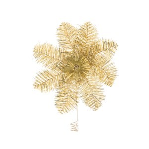 Viršūnė kalėdinės eglutės auksinė žvaigždė 25 cm Winteria 271633 kld