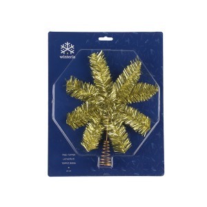 Viršūnė kalėdinės eglutės auksinė žvaigždė 25 cm Winteria 271633 kld