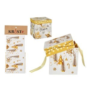 Dėžutė dovanoms kartoninė 2 vnt (15x15x15 cm) 85880 KLD