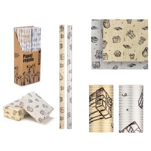 Dovanų pakavimo popierius 70x200 cm (mix) Krist+ 21404 KLD