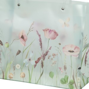 Dovanų maišelis Gėlės 30x12x27 cm plastikinis (mix) 50958