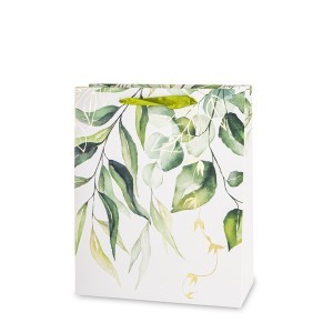 Dovanų maišelis žalias 32x26x12 cm