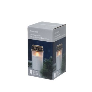 Kapų žvakė LED 7x7x12,5 cm (veikia su 2xC baterijomis) Finnlumor 11030