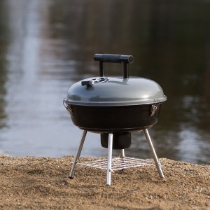 Kepsninė apvali su dangčiu ir grotelėmis 38x38x50 cm MUSTANG 301021