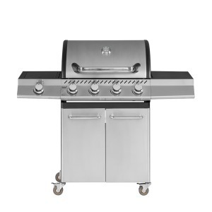 Grilis dujinis 4 degiklių ir 1 šoninis degiklis 16 kW 4 ratukai MUSTANG 312859
