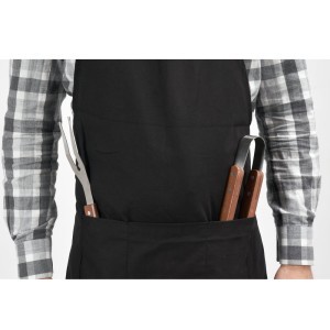 Prijuostė griliui juoda 68x85 cm medvilninė 99782