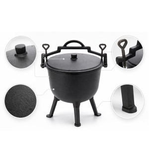 Katiliukas ketaus su kojomis ir dangčiu 5 L BBQ3703