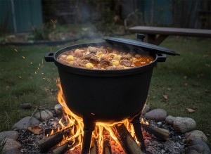 Katiliukas ketaus su kojomis ir dangčiu 8 L BBQ3710