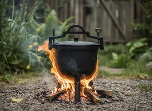 Katiliukas ketaus su kojomis ir dangčiu 8 L BBQ3710
