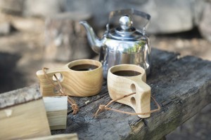 Puodelis medinis turistinis "Kuksa" 14x8x6 cm 140 ml Atom 286594