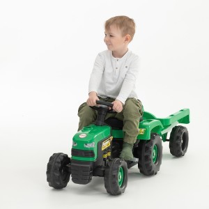Vaikiškas traktorius su pedalais, priekaba 45x143x53 cm (max 50 kg, 3+ m) Dolu