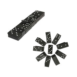 Stalo žaidimas DOMINO 28 vnt., medinė dėžutė 14.5x5x3 cm 18261