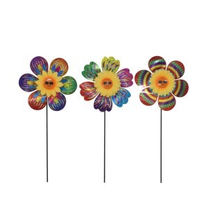 Vėjo malūnėlis Saulėgrąža 24x49 cm su plastikiniu koteliu (mix 3) 8445393218717