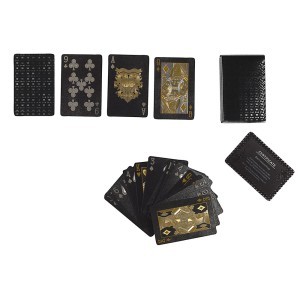 Žaidimo kortos 54 vnt. juodos/auksinės MG3725