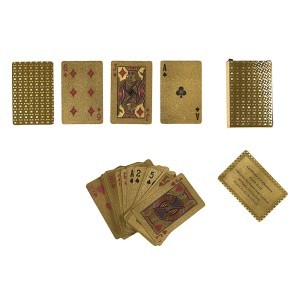 Žaidimo kortos 54 vnt. juodos/auksinės MG3725