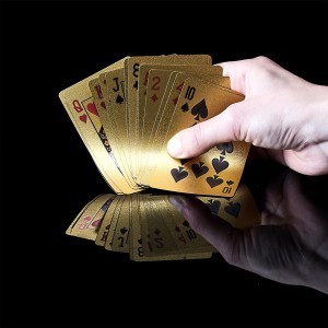 Žaidimo kortos 54 vnt. juodos/auksinės MG3725