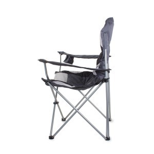 Kėdė turistinė/žvejo sulankstoma XL juoda/pilka 103x57x60 cm 01403