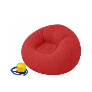 Fotelis pripučiamas su pompa H65x100 cm raudonas 27535_CZE