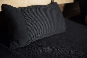 Pagalvėlė pirties 50x22 cm pilkos/juodos spalvos Rento 330297