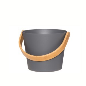 Pirties kibiras pilkas aliumininis/bambukinis 5 l Rento 601176