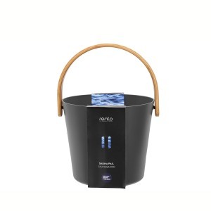 Pirties kibiras pilkas aliumininis/bambukinis 5 l Rento 601176