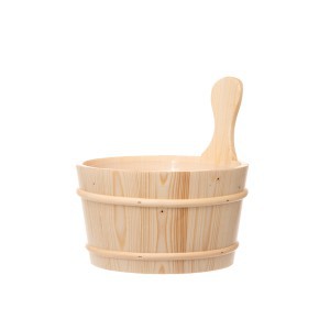 Kubiliukas pirties medinis 4 l 25,7x27x27 cm eglė 4Living 319192