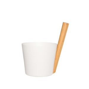 Kubiliukas pirties baltas aliumininis/bambukinis 5 l Rento 601175