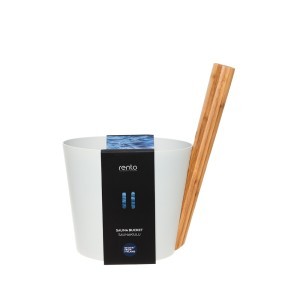 Kubiliukas pirties baltas aliumininis/bambukinis 5 l Rento 601175