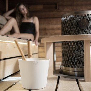 Kubiliukas pirties baltas aliumininis/bambukinis 5 l Rento 601175