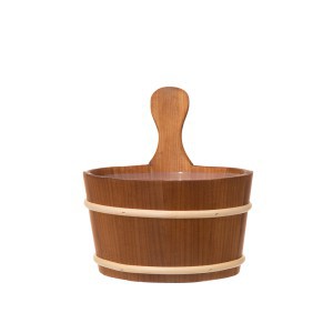 Kubiliukas pirties medinis 4 l alksnis 27,5x25,5x27 cm 4Living 319193