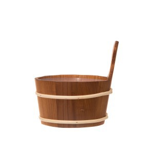 Kubiliukas pirties medinis 4 l alksnis 27,5x25,5x27 cm 4Living 319193