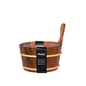 Kubiliukas pirties medinis 4 l alksnis 27,5x25,5x27 cm 4Living 319193