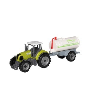 Žaislinis traktorius su priekaba 18x5x6 cm (mix) 3+ 656467